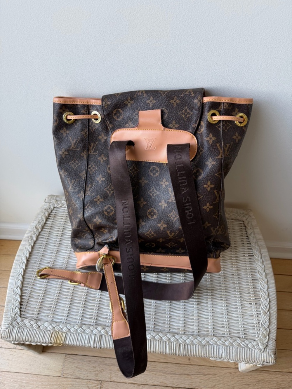 Louis Vuitton Brown Monogram Canvas Backpack with Vachetta Trim - Picture 12 of 16
